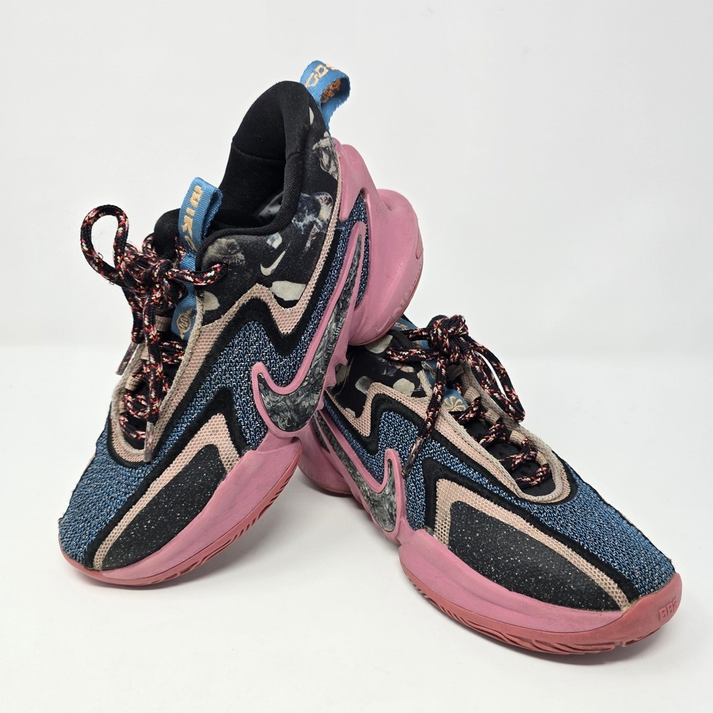 Nike Cosmic Unity 2 Sages Pink Blue Basketball Shoes DH1537-602 Kids Size 4Y - Picture 7 of 15